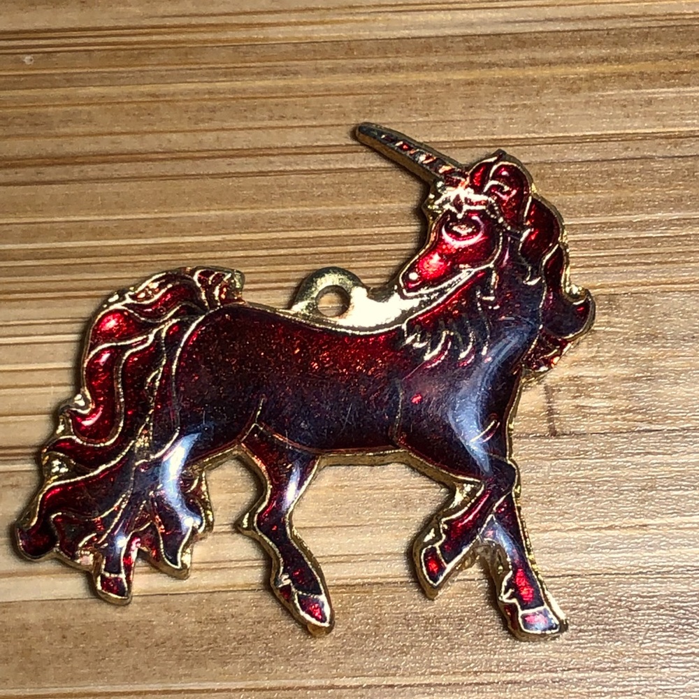 Vintage unicorn charm for necklace 80’s